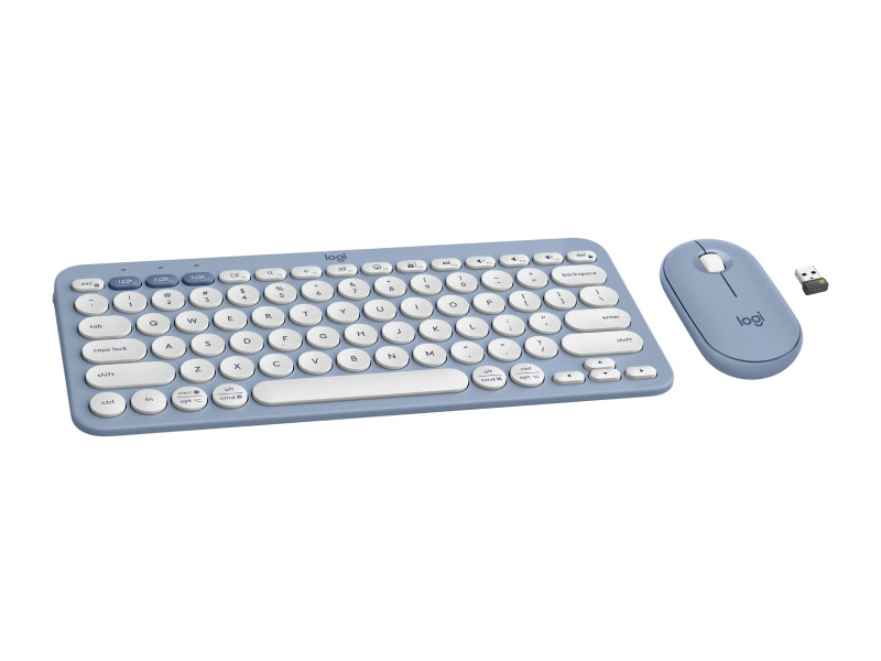 Bộ bàn phím chuột Bluetooth Logitech Pebble 2 Combo màu xanh (920-012190)