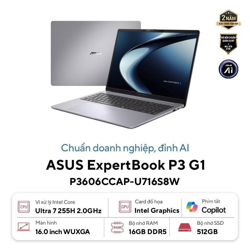 Laptop ASUS ExpertBook P3 G1 P3606CCAP-U716S8W