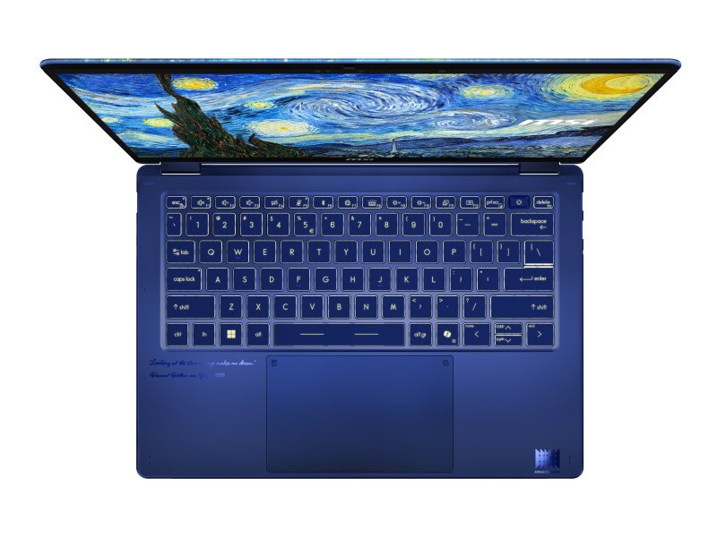 Laptop MSI Prestige 14 Flip AI+ Vincent van Gogh Edition - The Starry Night-259VN