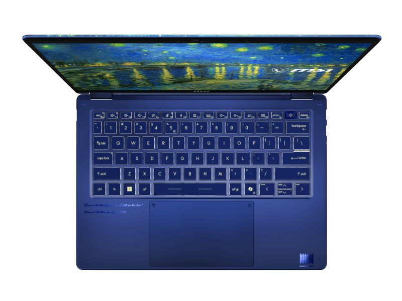 Laptop MSI Prestige 14 Flip AI+ Vincent van Gogh Edition - Starry Night Over the Rhone-260VN