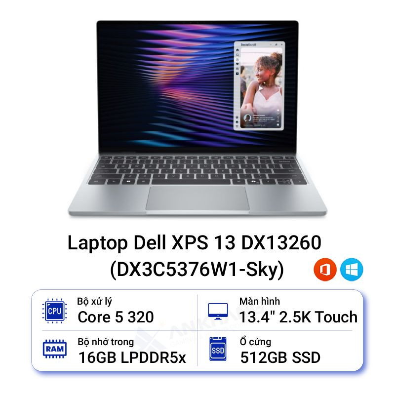 Laptop Dell XPS 13 DX13260 (DX3C5376W1-Sky)