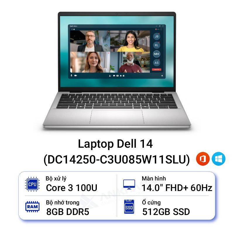 Laptop Dell 14 (DC14250-C3U085W11SLU)