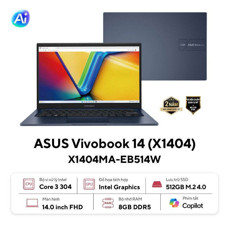 Laptop ASUS Vivobook 14 X1404MA-EB514W