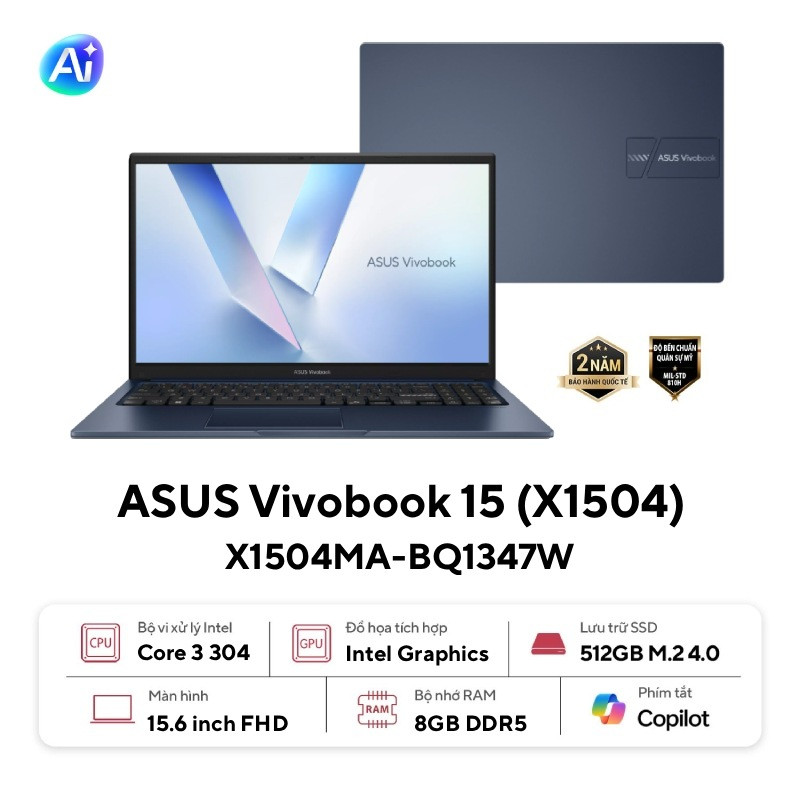 Laptop ASUS Vivobook 15 X1504MA-BQ1347W